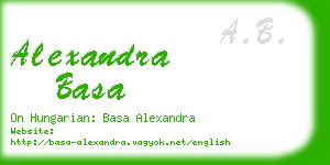 alexandra basa business card